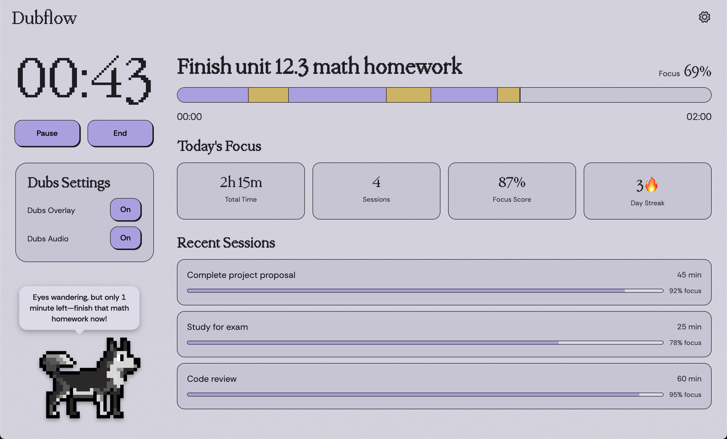 a context-aware desktop focus companion