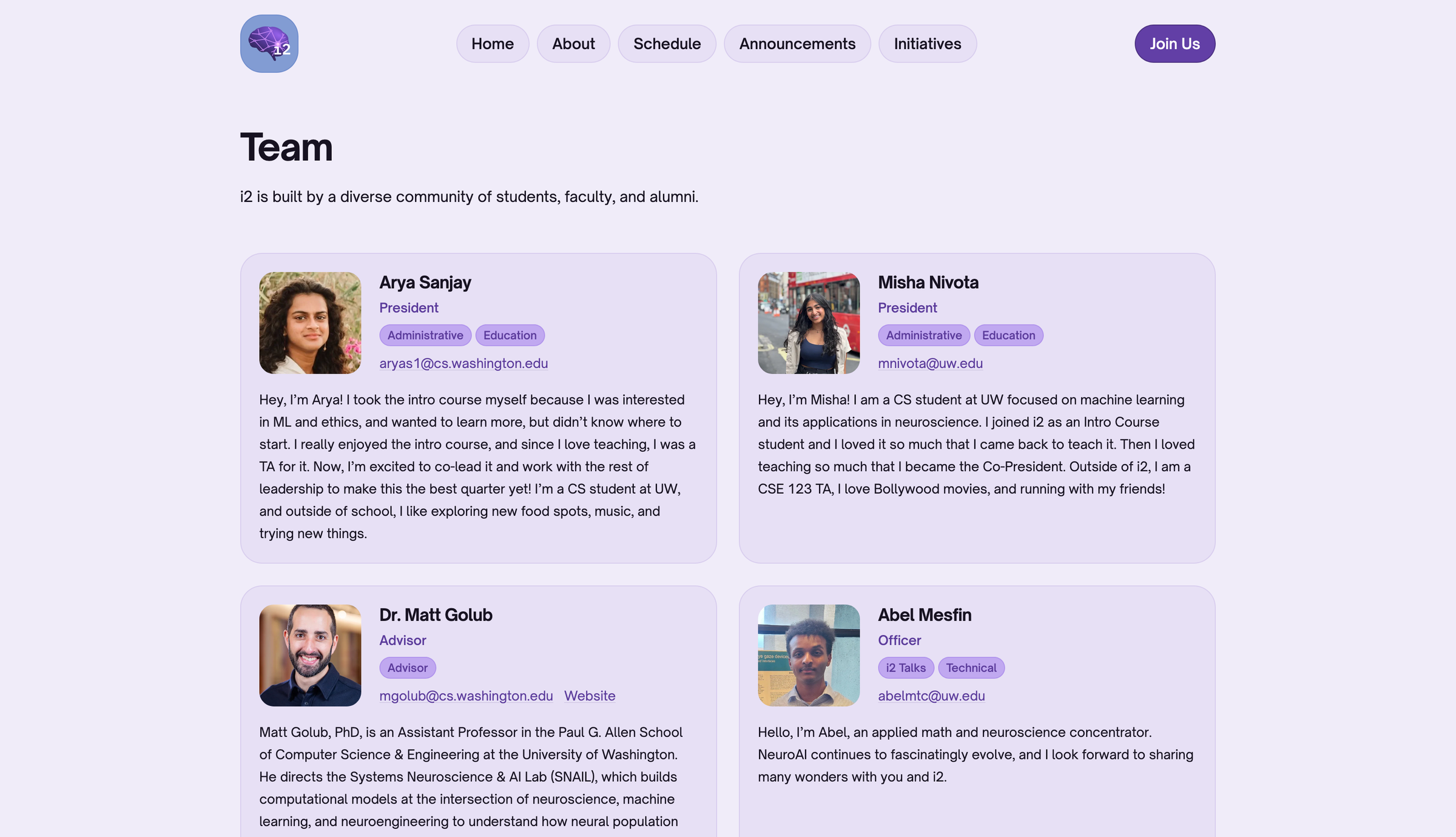 website for uw's neuro/ai club