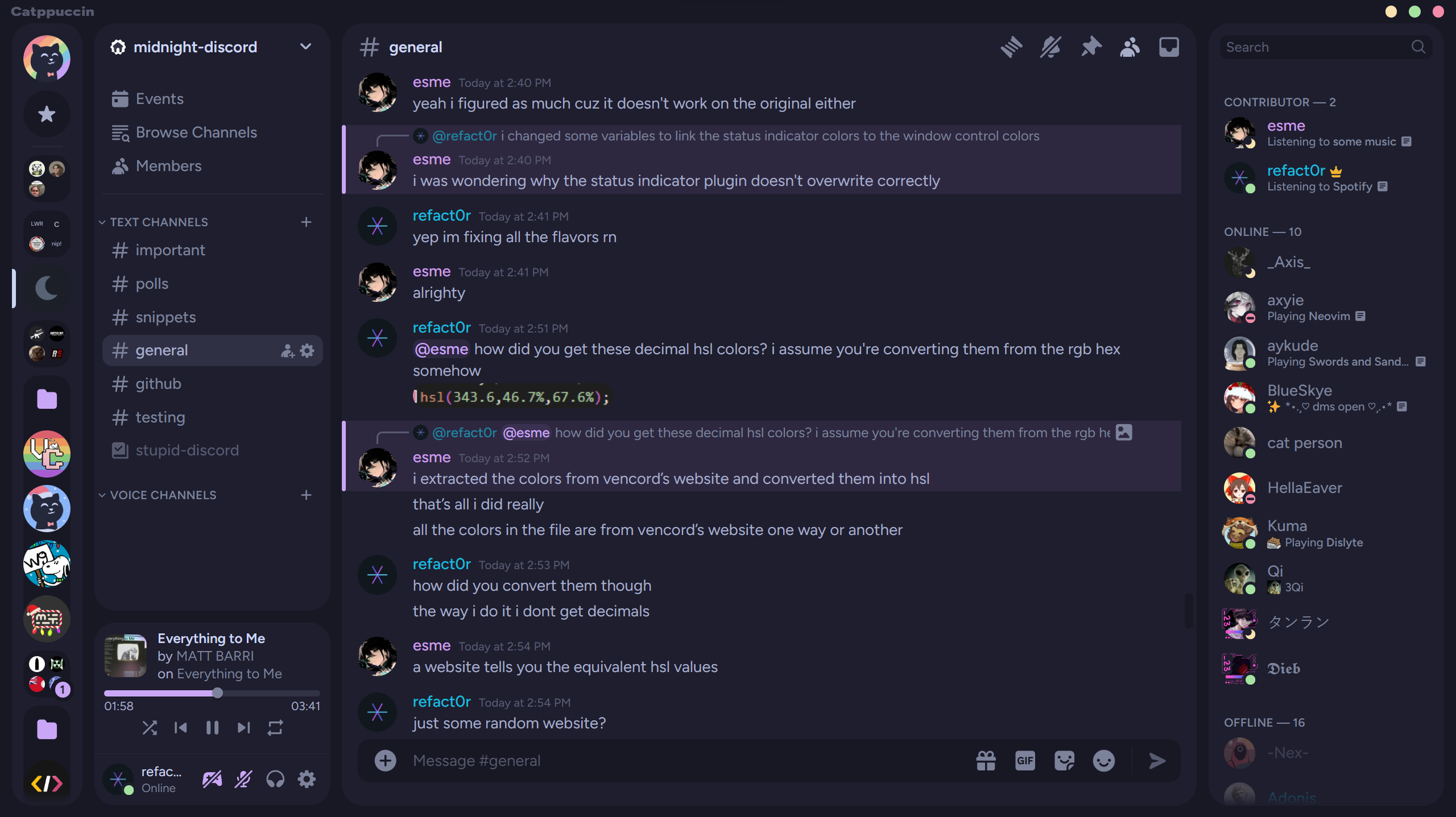 midnight's catppuccin flavor