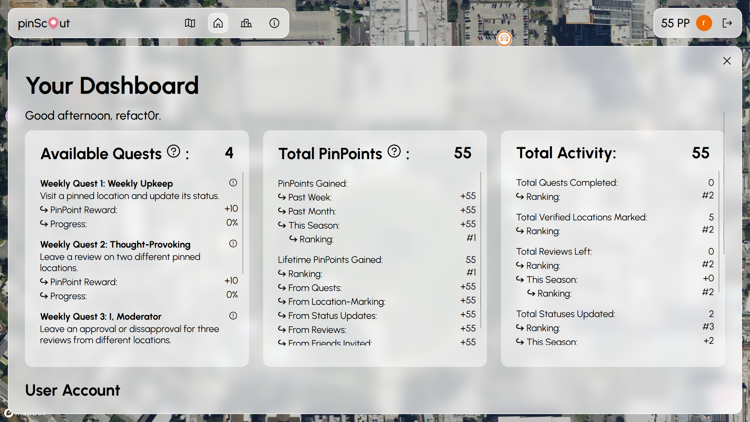 a crowdsourced, gamified urban exploration map