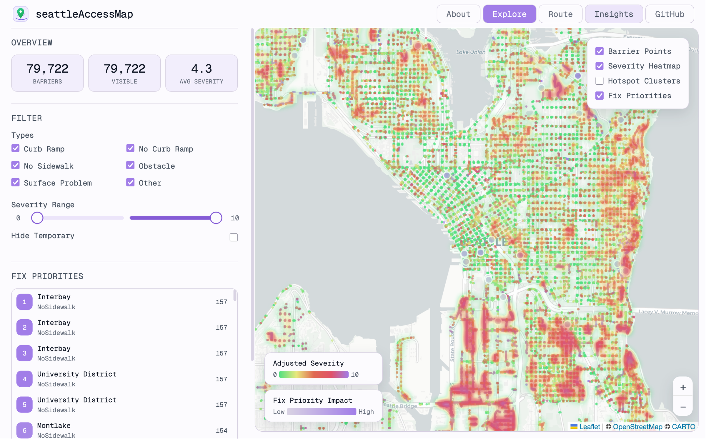 an accessibility visualization and routing tool